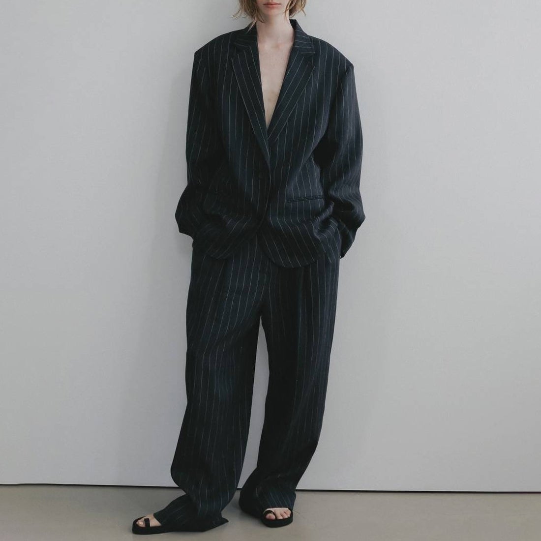 anuke [アンヌーク] オーバー リネンジャケット [62610104] NVY