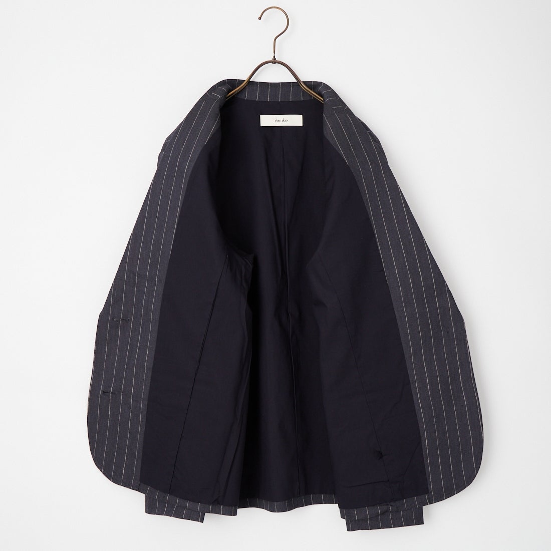 anukeオーバーリネンジャケット 36サイズ ネイビー ànuke online store（アンヌーク） / Over Linen JacketOver Linen