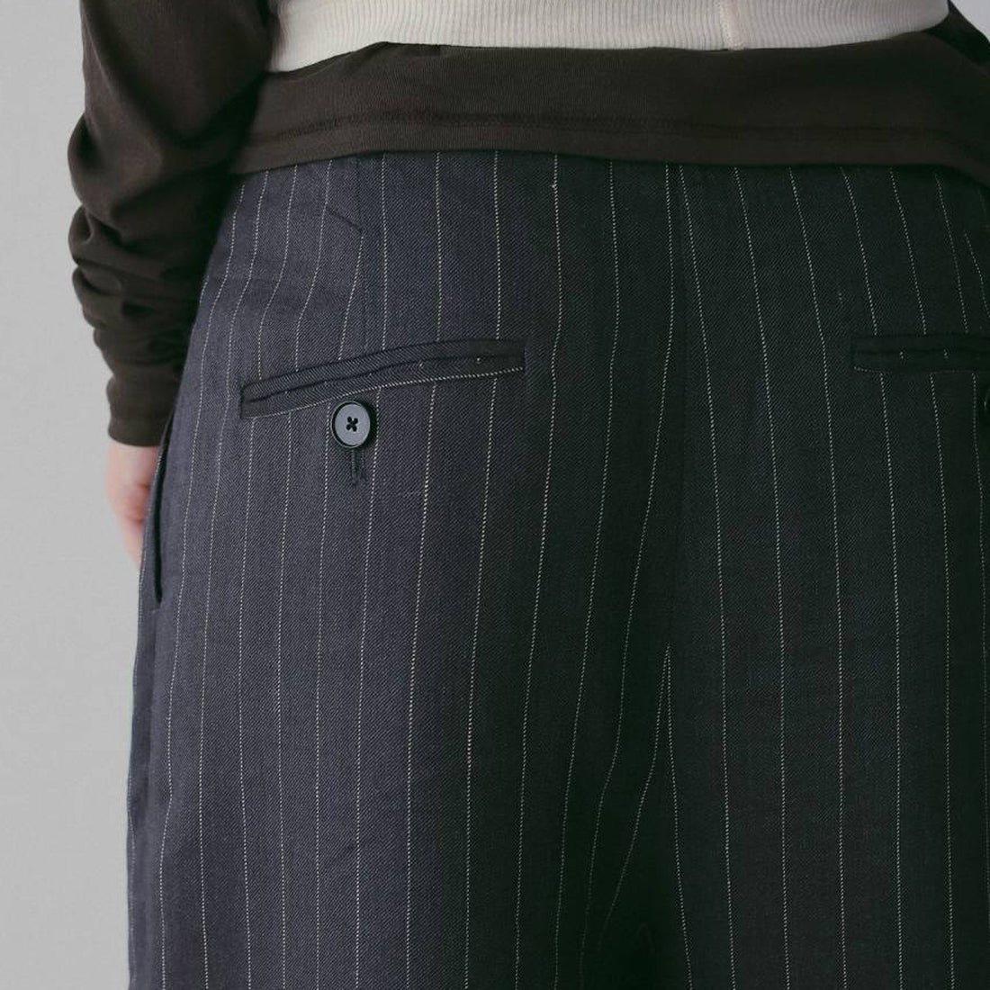 anuke [アンヌーク] リネン タックパンツ [62610706] NVY