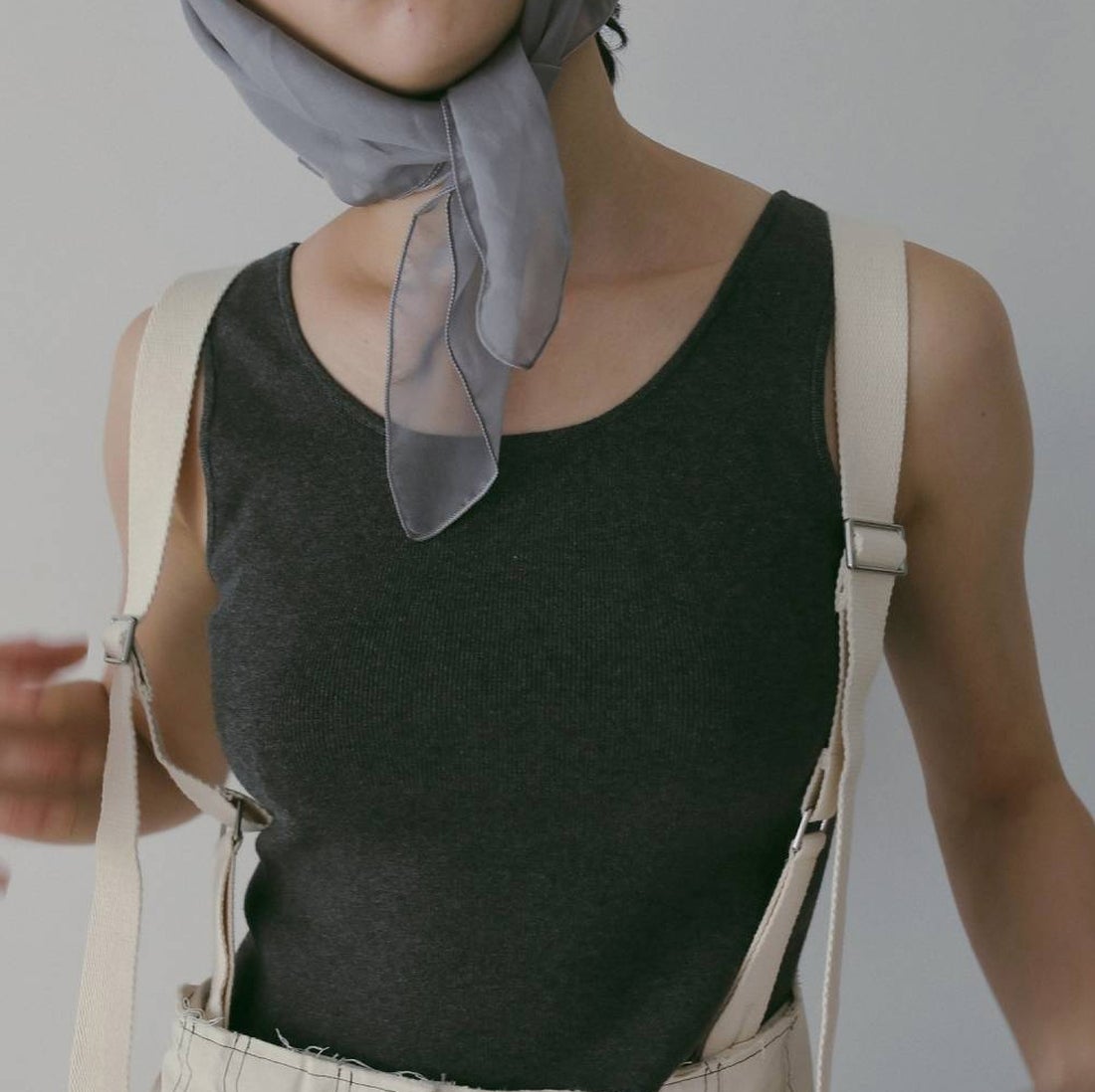 anuke [アンヌーク] ショート ニットタンクトップ [62610524] C/GRY