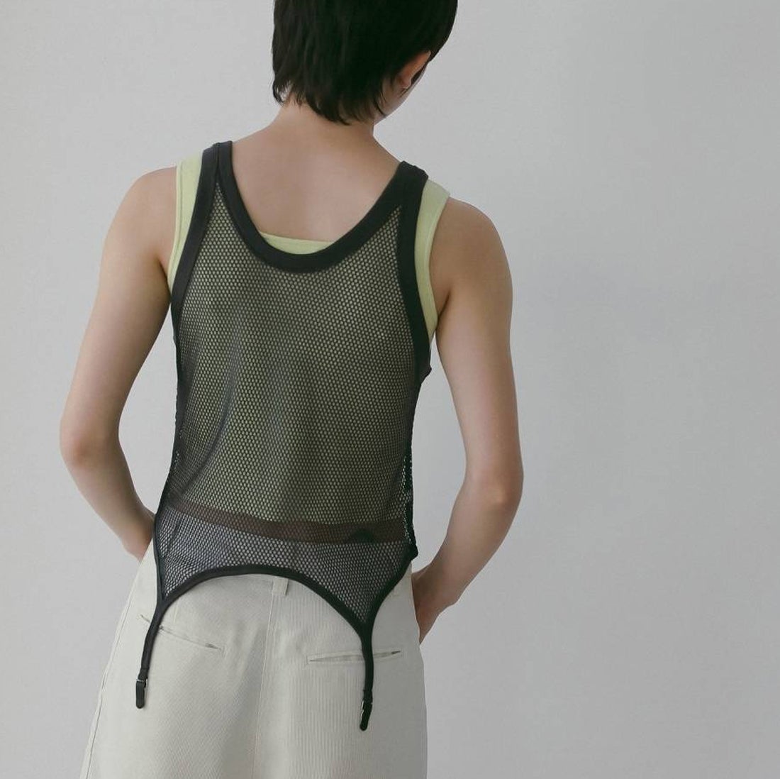 anuke [アンヌーク] ショート ニットタンクトップ [62610524] L/GRN