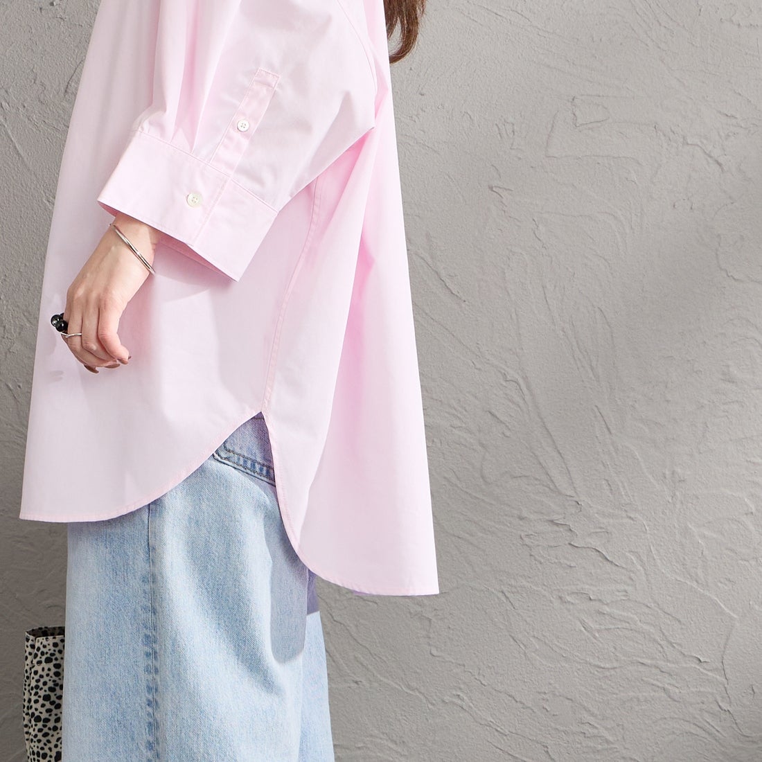 Gymphlex [ジムフレックス] ショートスリーブワイドシャツ [GY-B0458HLE] PINK &&モデル身長：150cm 着用サイズ：14&&