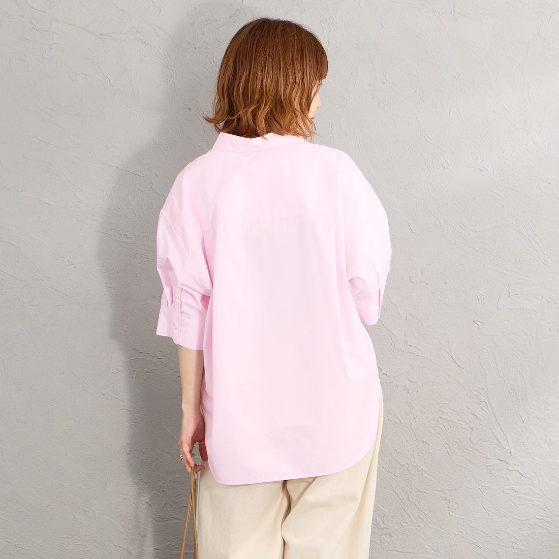 Gymphlex [ジムフレックス] ショートスリーブワイドシャツ [GY-B0458HLE] PINK &&モデル身長：158cm 着用サイズ：14&&