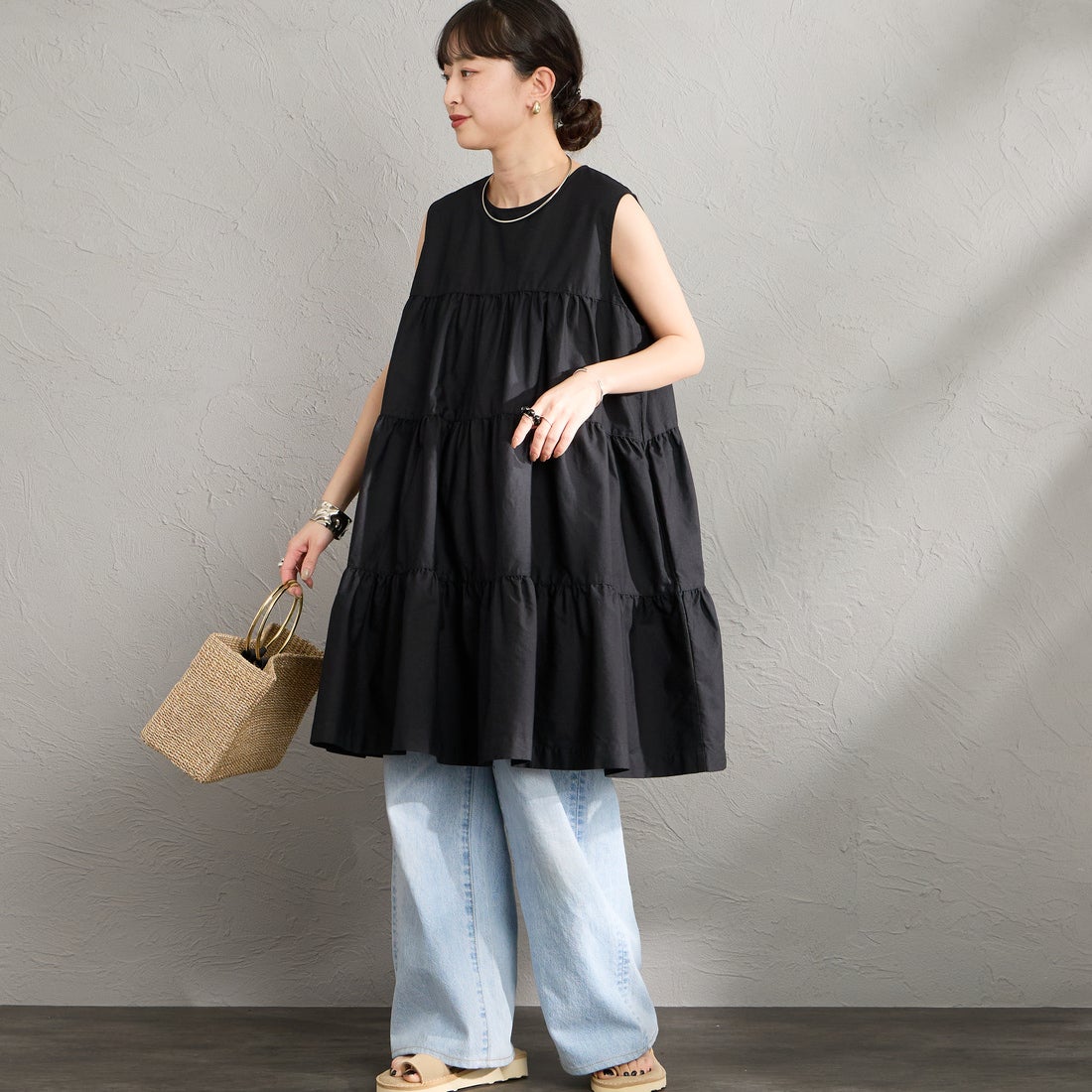 BLACK&&モデル身長：150cm 着用サイズ：14&&