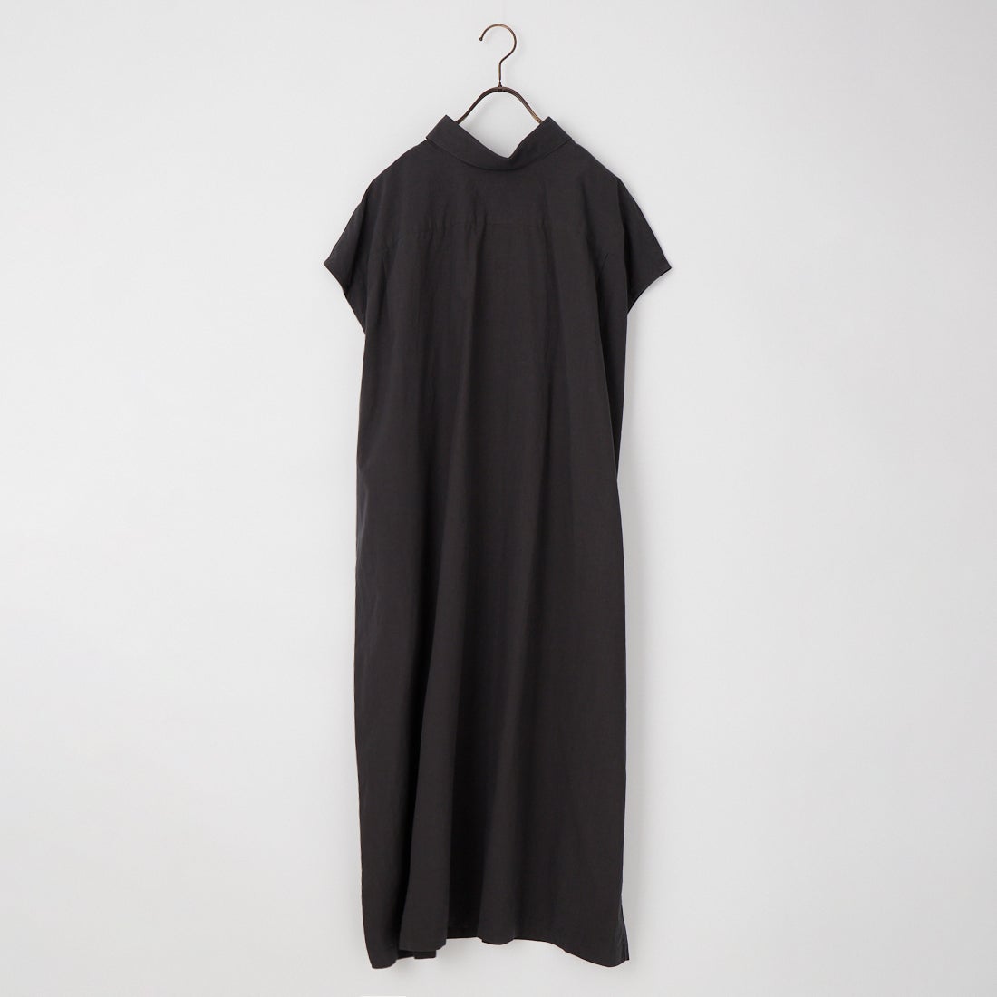 Gymphlex [ジムフレックス] スリーブレス ボタンダウンシャツワンピース [GY-B0246TYO] CARBON