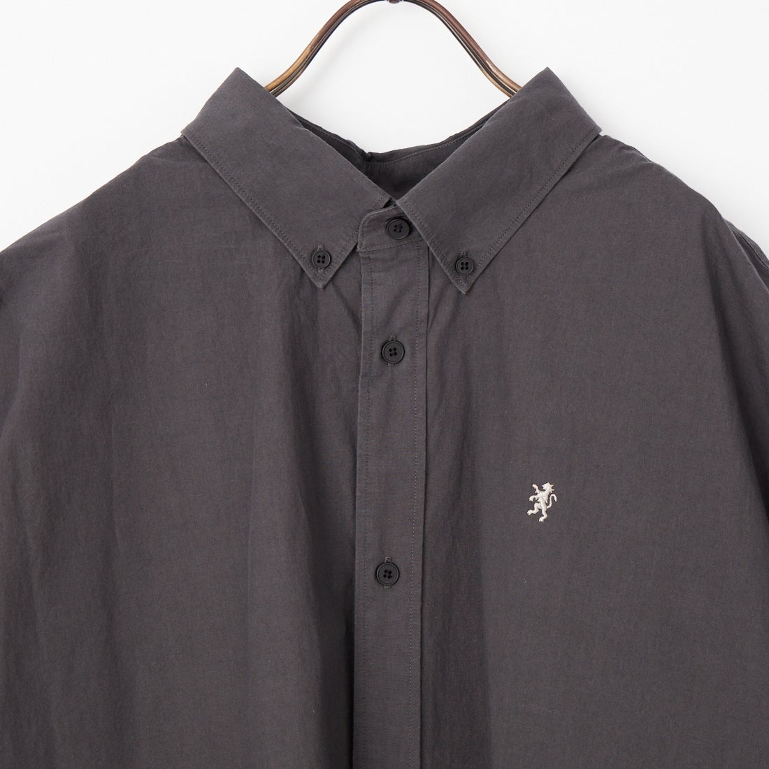 Gymphlex [ジムフレックス] スリーブレス ボタンダウンシャツワンピース [GY-B0246TYO] CARBON