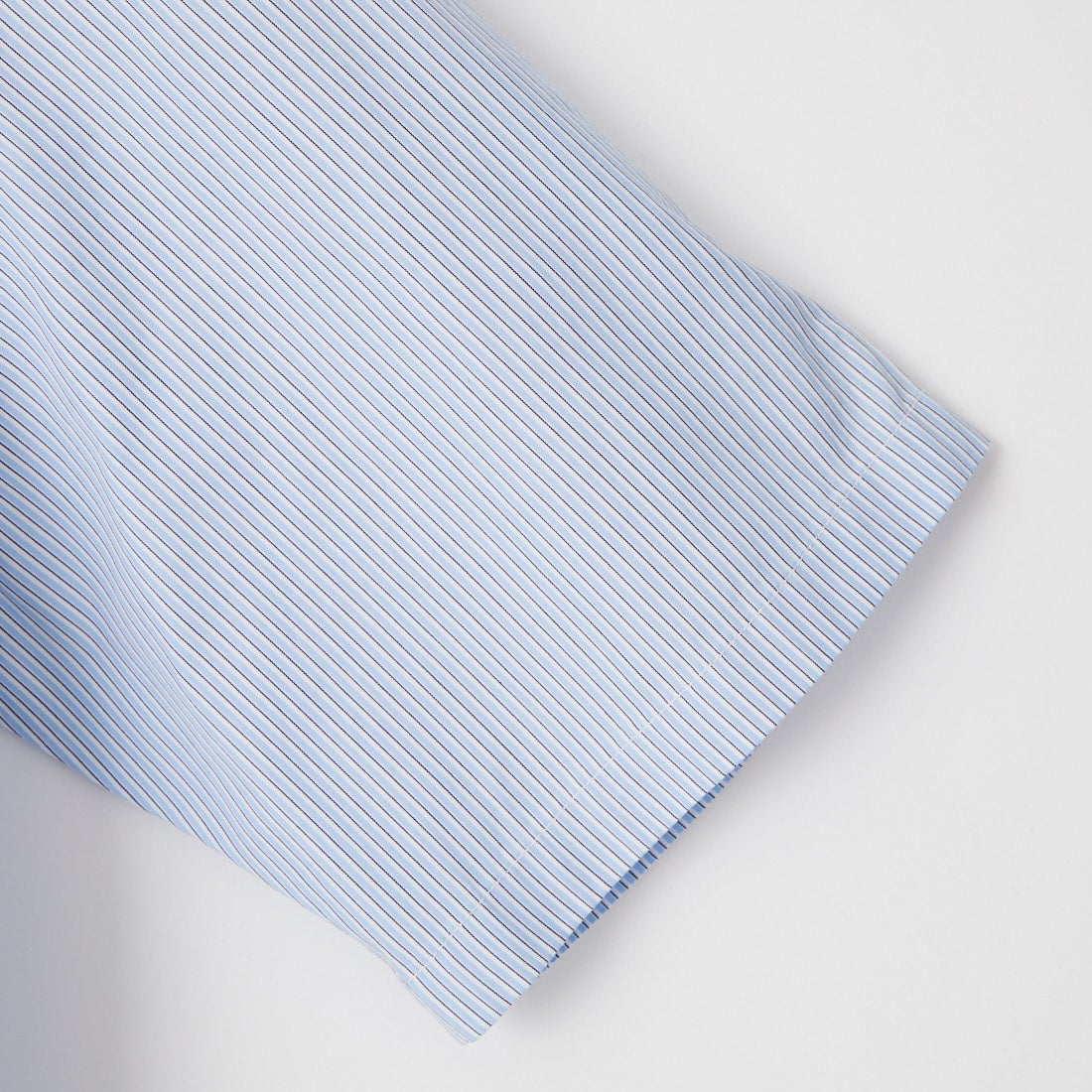 Gymphlex [ジムフレックス] ショートスリーブ ストライプショートボタンダウンシャツ [GY-B0367CBK] SAX/BLU ST