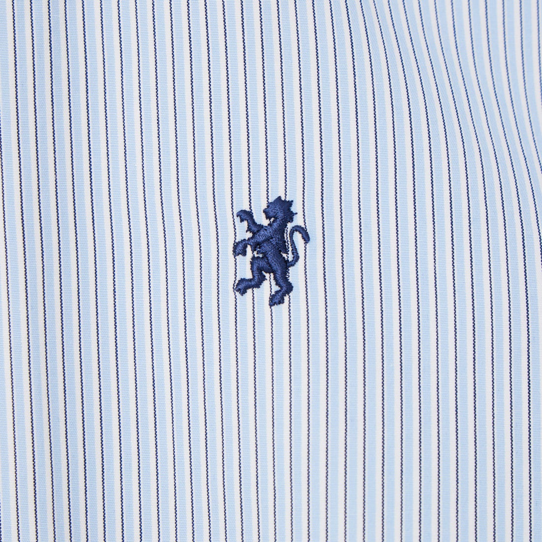 Gymphlex [ジムフレックス] ショートスリーブ ストライプショートボタンダウンシャツ [GY-B0367CBK] SAX/BLU ST