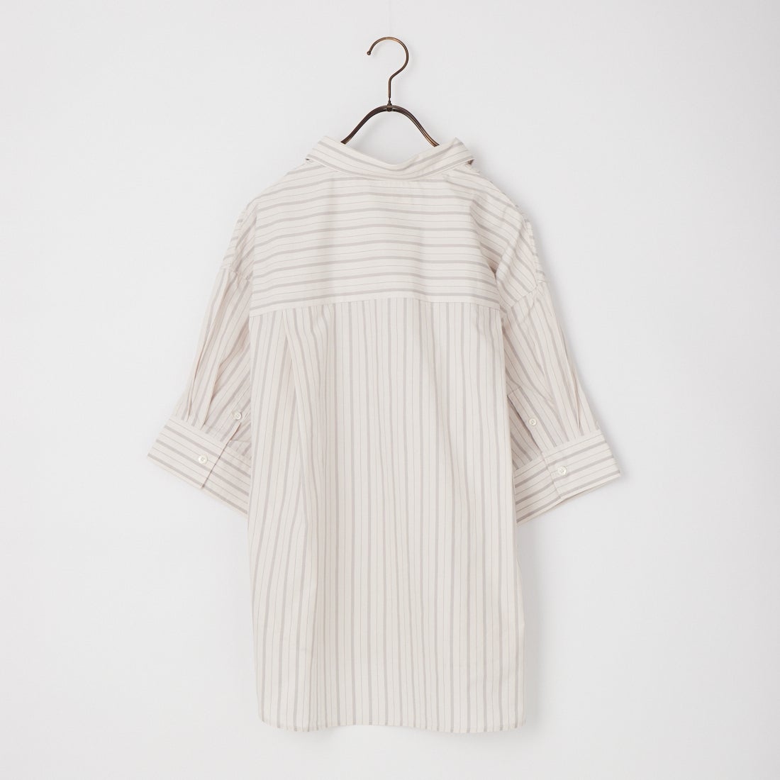 Gymphlex [ジムフレックス] ストライプボタンダウンショートシャツ [GY-B0458MLO] OFF/GRY ST