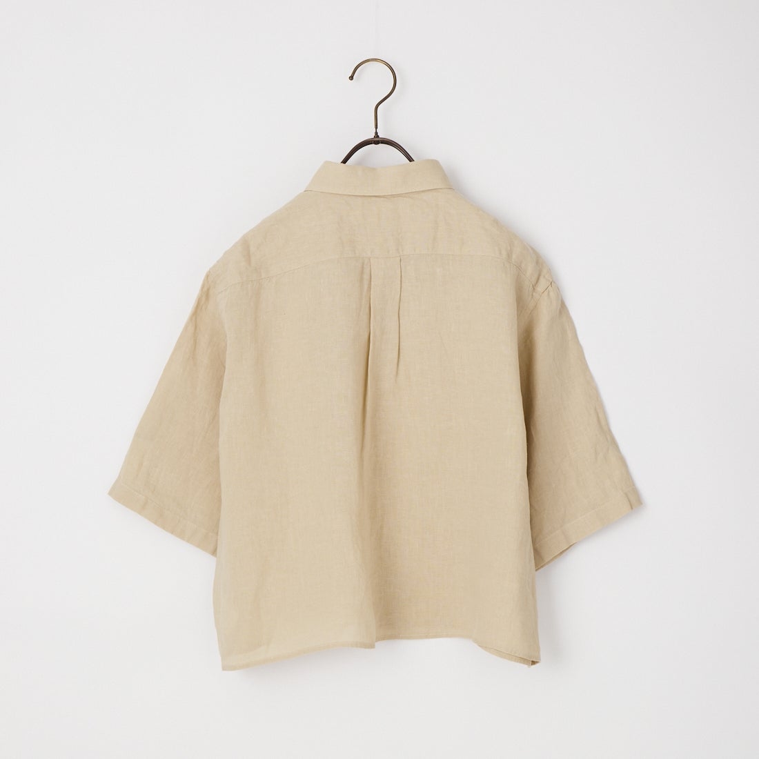 Gymphlex [ジムフレックス] ショートスリーブ リネンボタンダウンシャツ [GY-B0367SKC] BEIGE