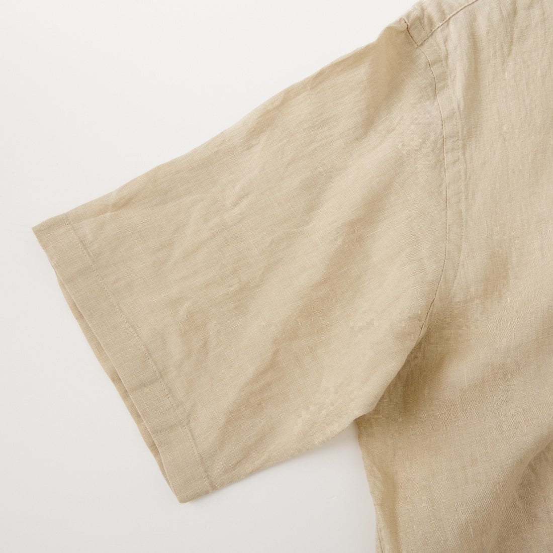 Gymphlex [ジムフレックス] ショートスリーブ リネンボタンダウンシャツ [GY-B0367SKC] BEIGE