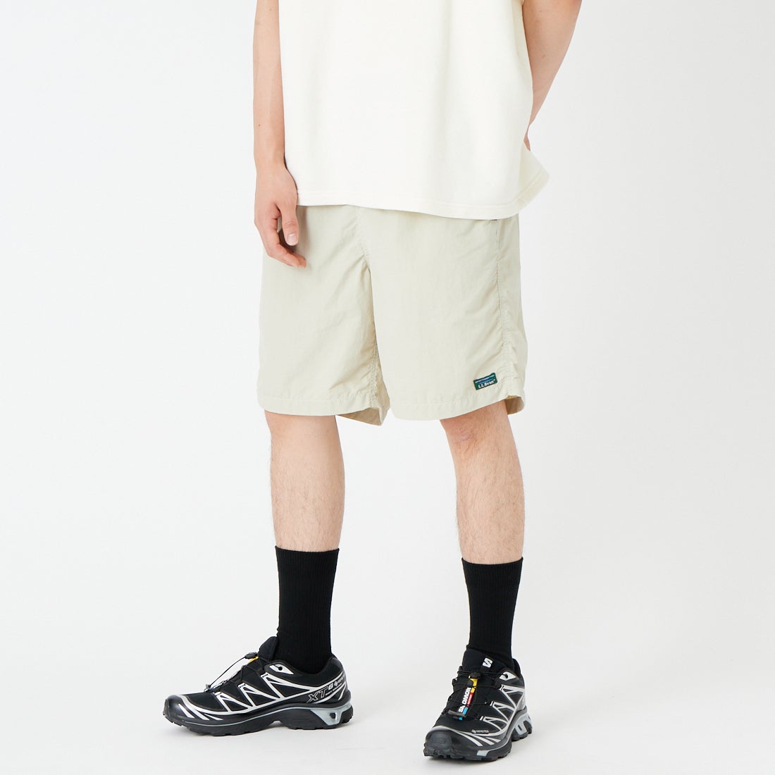 L.L.BEAN [エルエルビーン] MILO プルオンショーツ [6275-4031] 24 SAND &&モデル身長：177cm 着用サイズ：M&&