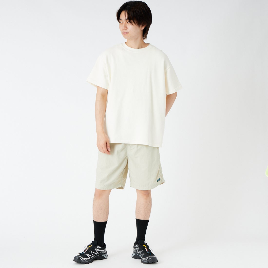 L.L.BEAN [エルエルビーン] MILO プルオンショーツ [6275-4031] 24 SAND &&モデル身長：177cm 着用サイズ：M&&