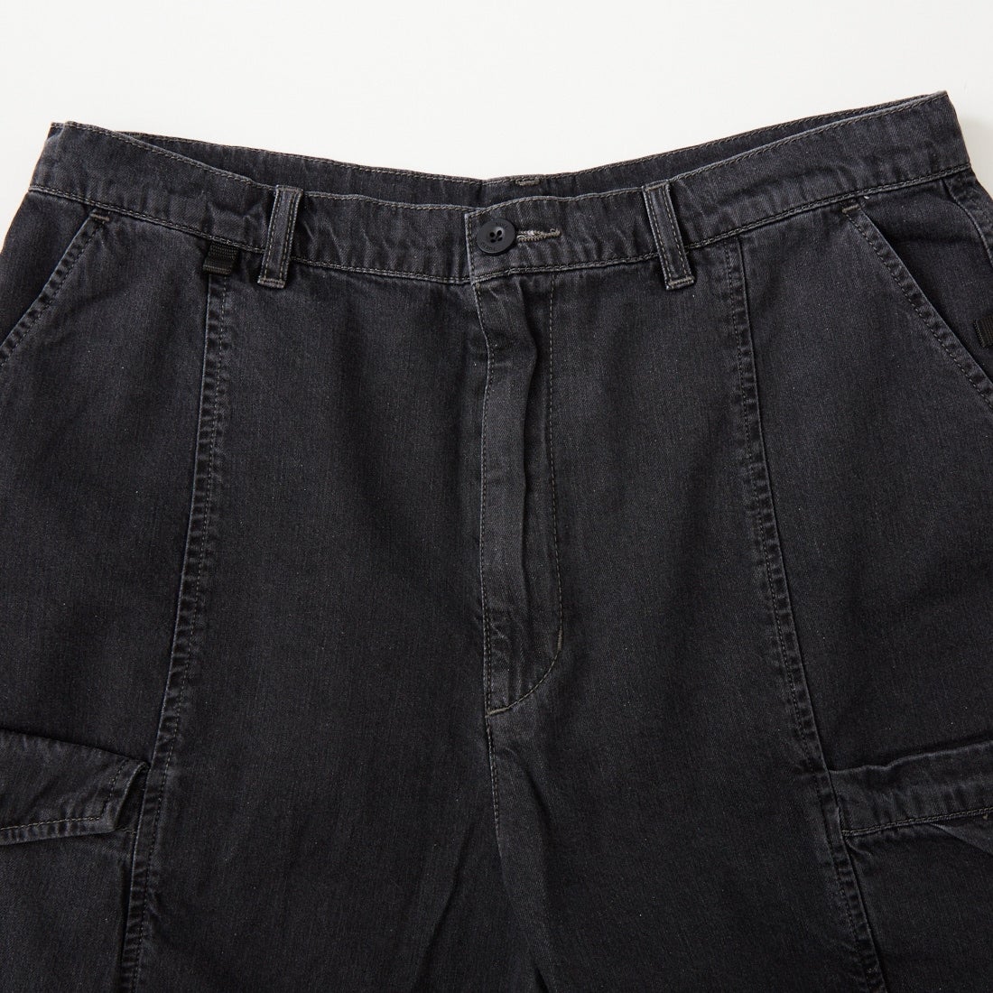 NULL [ヌル] アウトサイドデニムショーツ [NULL-111EX] BLACK