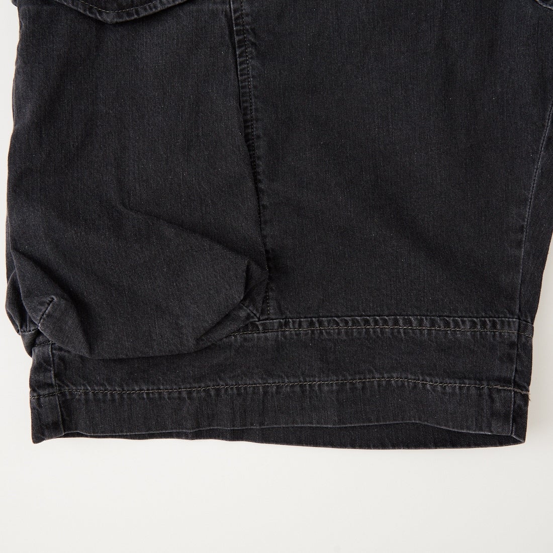 NULL [ヌル] アウトサイドデニムショーツ [NULL-111EX] BLACK