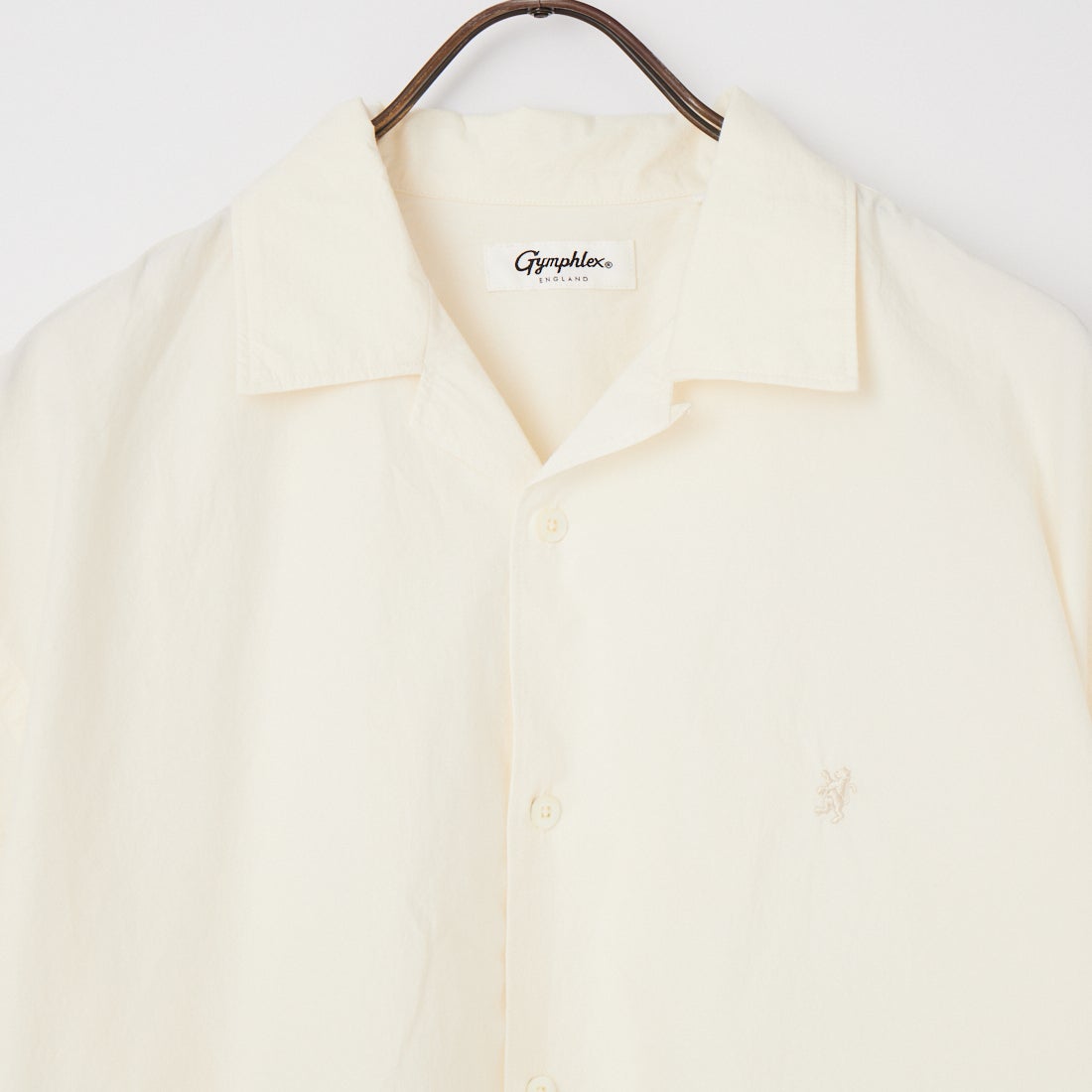 Gymphlex [ジムフレックス] オープンカラーショートスリーブシャツ [GY-B0462OTR] IVORY