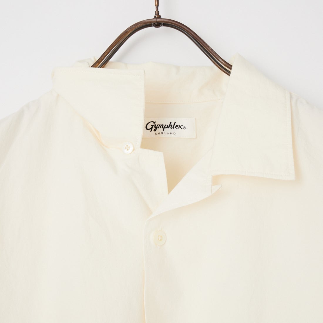 Gymphlex [ジムフレックス] オープンカラーショートスリーブシャツ [GY-B0462OTR] IVORY