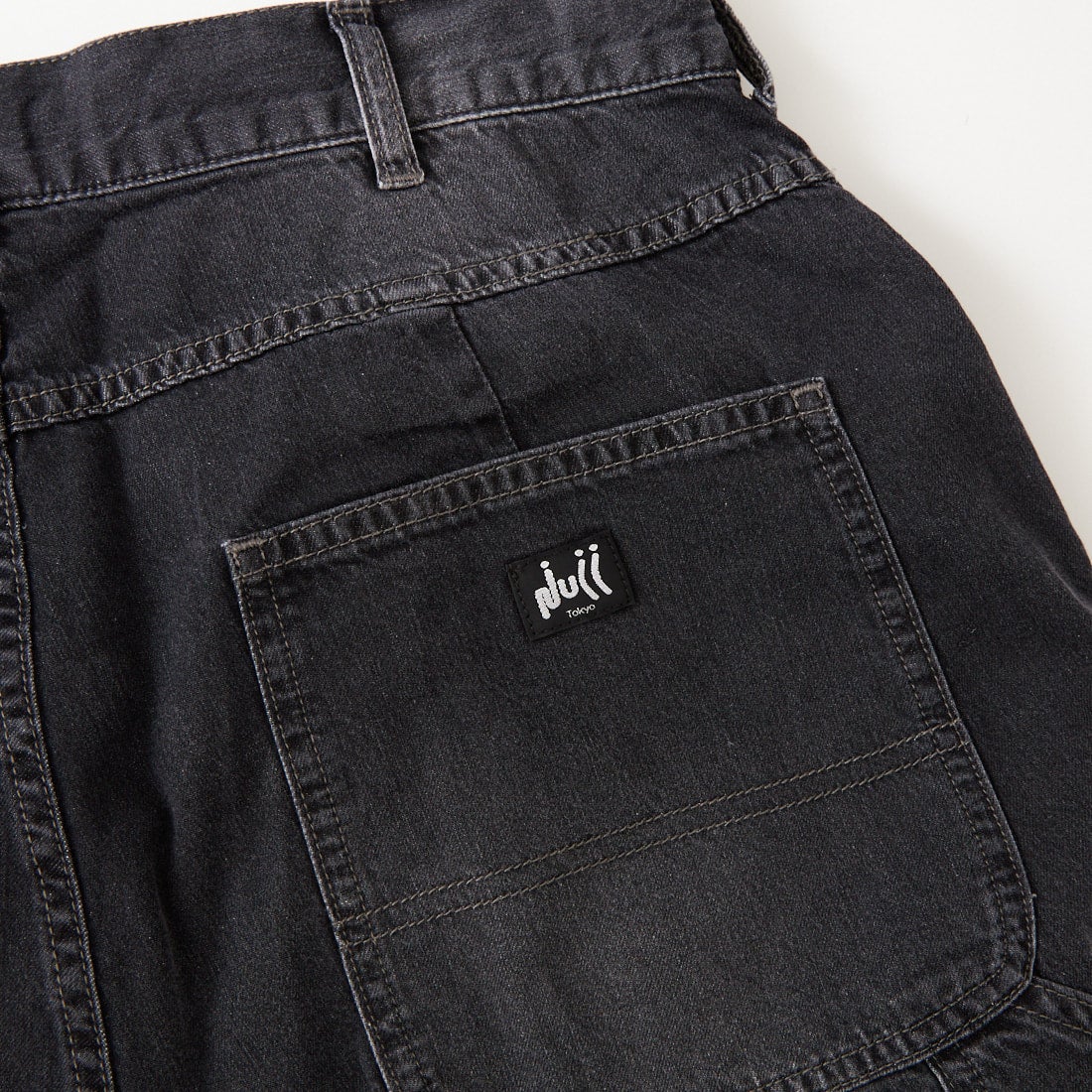 NULL [ヌル] ダブルニーデニムパンツ [NULL-110EX] BLACK