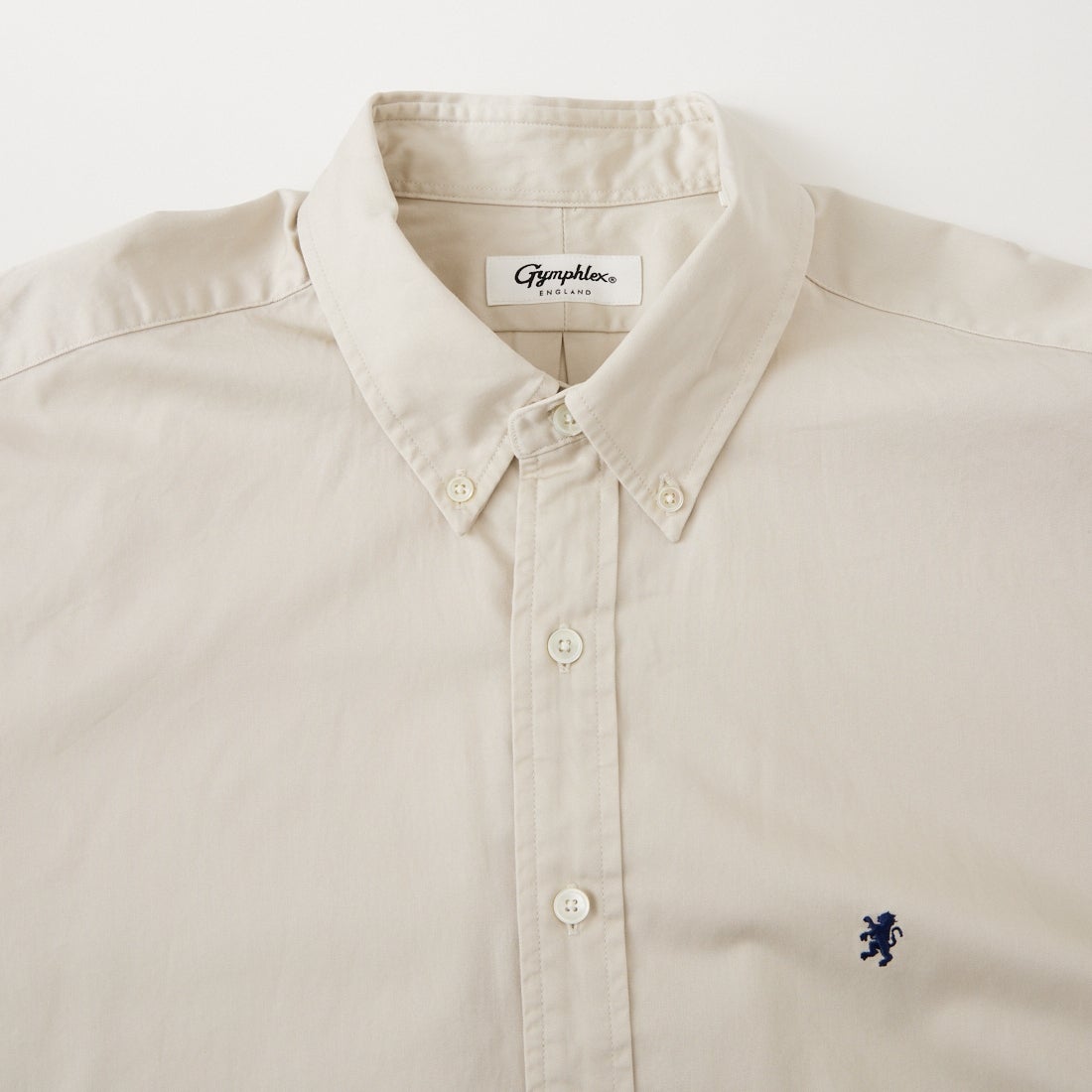 Gymphlex [ジムフレックス] ショートスリーブ ボタンダウンシャツ [GY-B0248BIT] SAND BEIGE