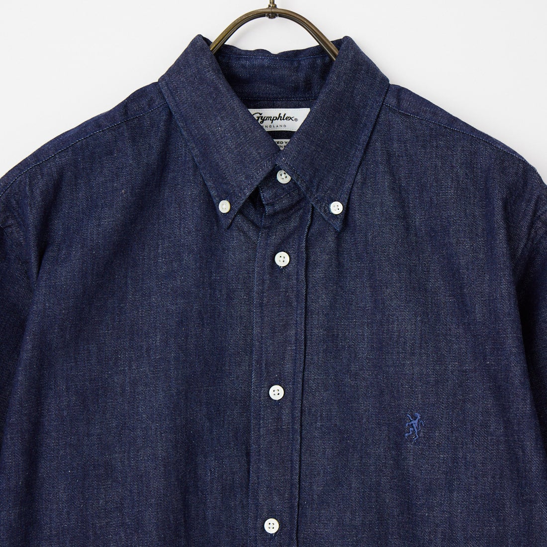 Gymphlex [ジムフレックス] ショートスリーブ デニムボタンダウンシャツ [GY-B0244SDM]  INDIGO BLU