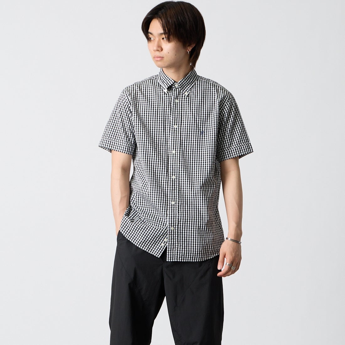 BK GINGHAM&&モデル身長：177cm 着用サイズ：M&&