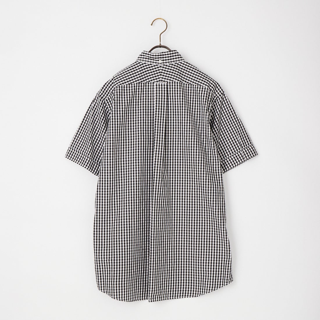 Gymphlex [ジムフレックス] ショートスリーブ ギンガムチェックボタンダウンシャツ [GY-B0244MGG] BK GINGHAM
