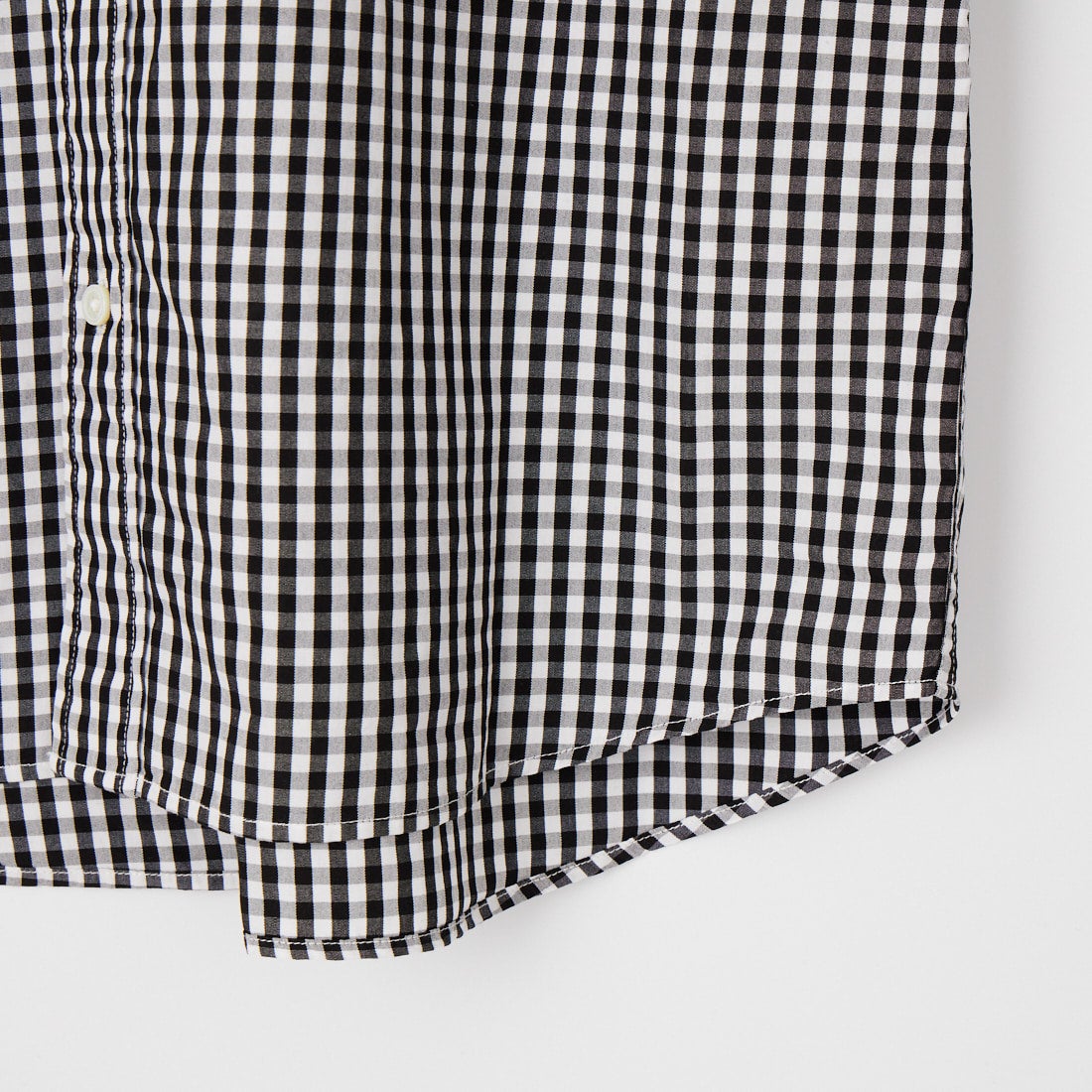 Gymphlex [ジムフレックス] ショートスリーブ ギンガムチェックボタンダウンシャツ [GY-B0244MGG] BK GINGHAM