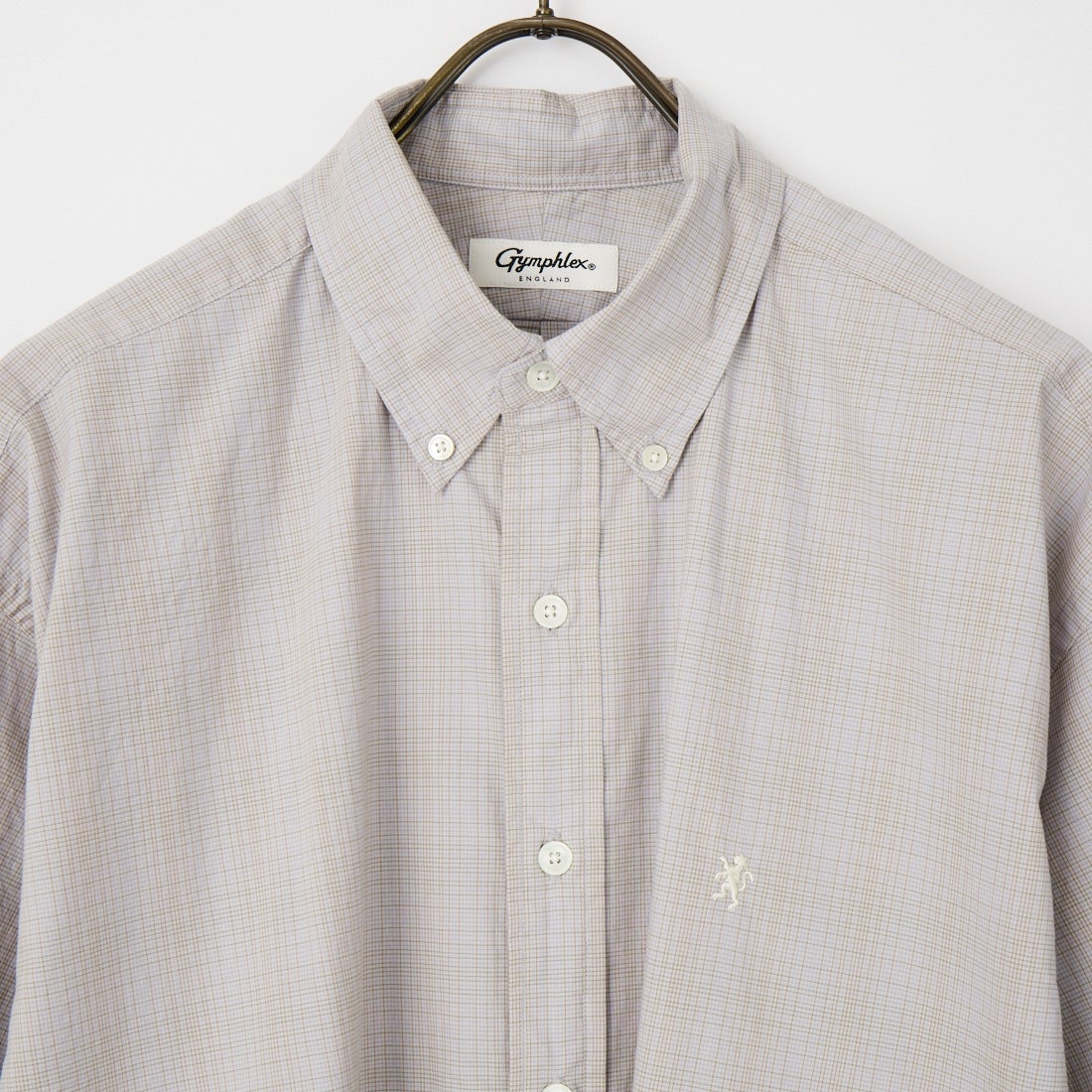 Gymphlex [ジムフレックス] ショートスリーブ ビッグボタンダウンシャツ [GY-B0248GKS] L.PPL/BR C