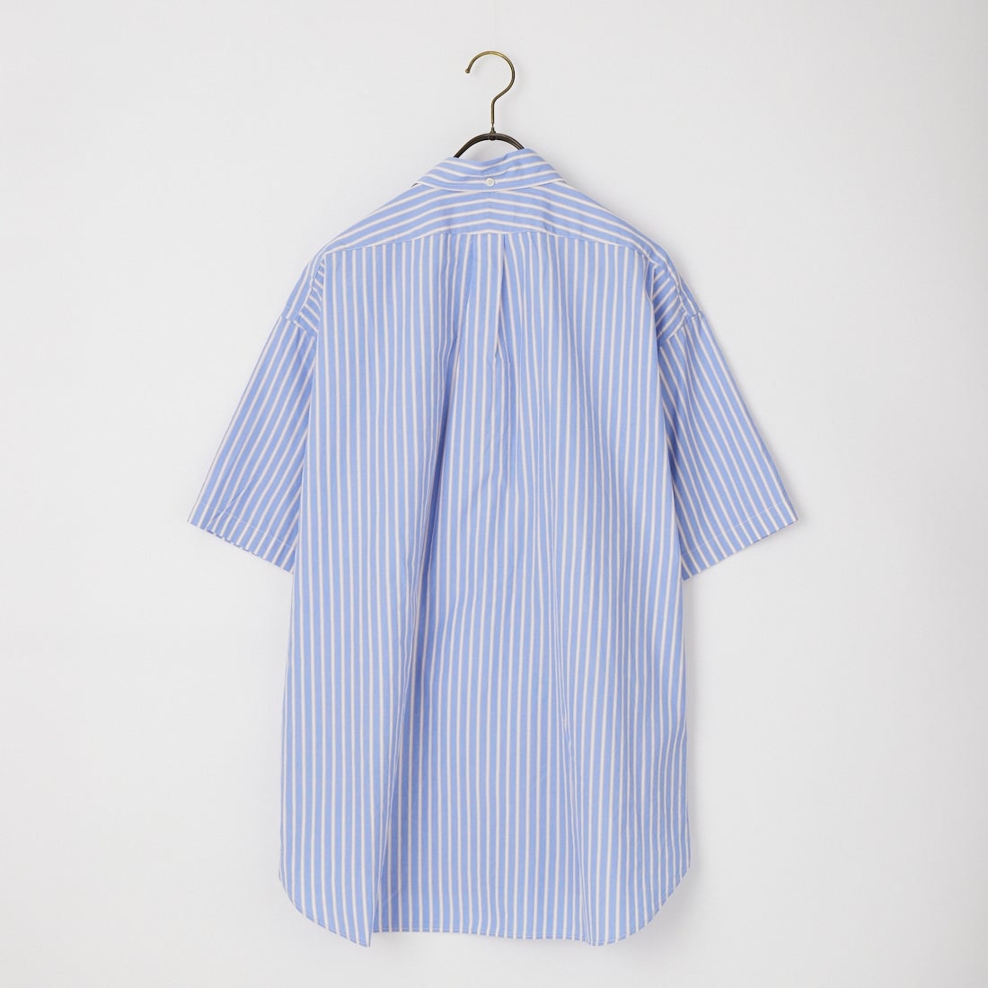 Gymphlex [ジムフレックス] ショートスリーブ ストライプボタンダウンシャツ [GY-B0248PSE] BLU/BEG ST