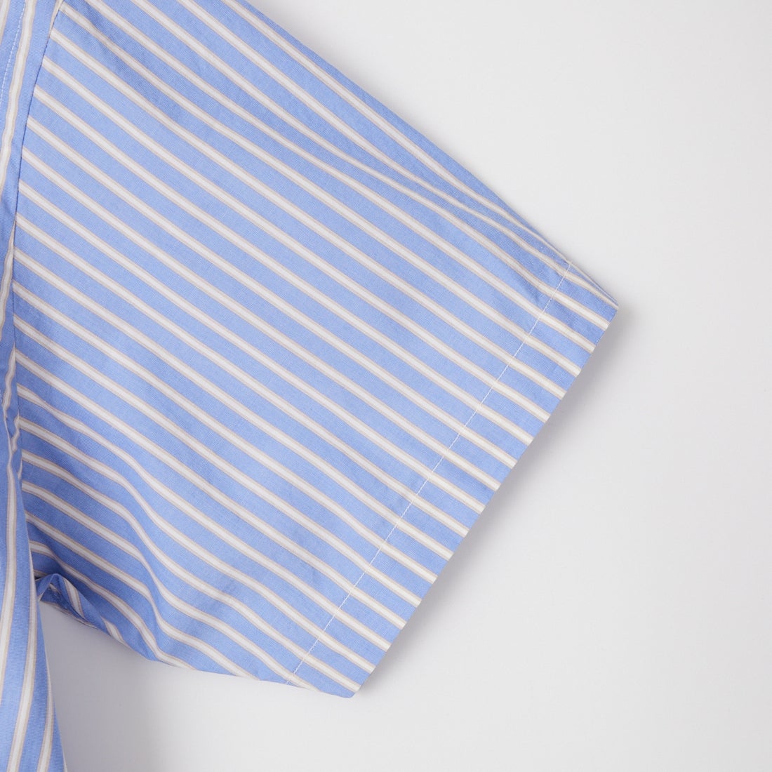 Gymphlex [ジムフレックス] ショートスリーブ ストライプボタンダウンシャツ [GY-B0248PSE] BLU/BEG ST