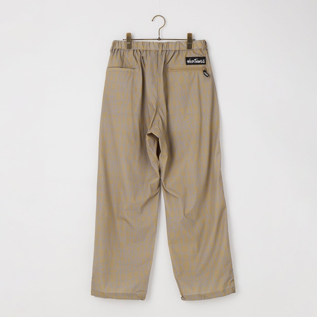 WILD THINGS [ワイルドシングス] エラスティックナイロン プリントラックスパンツ [WT26038AD] SPIDER BEG