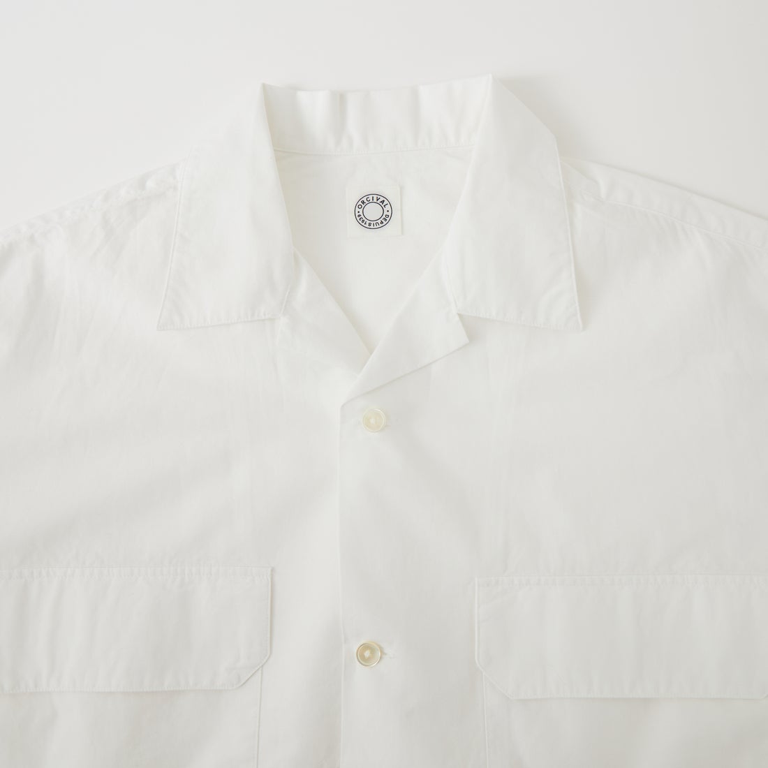 ORCIVAL [オーシバル] オープンカラーポケットディティールシャツ [OR-B0455IMB] OFF WHITE
