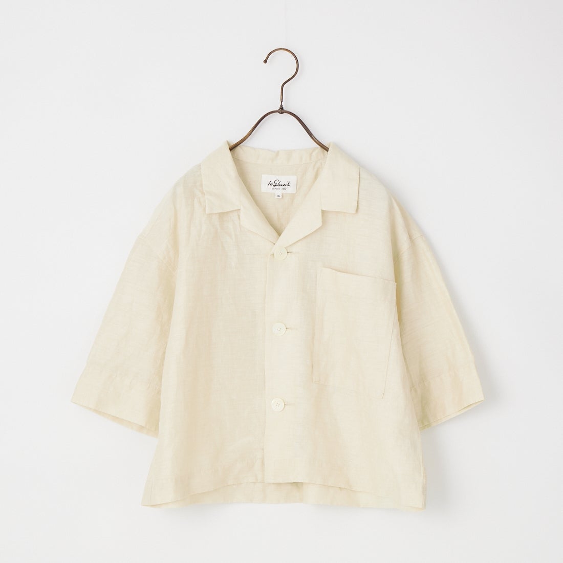 le glazik [ルグラジック] オープンカラーワイドシャツ [LG-B0258LPK] IVORY