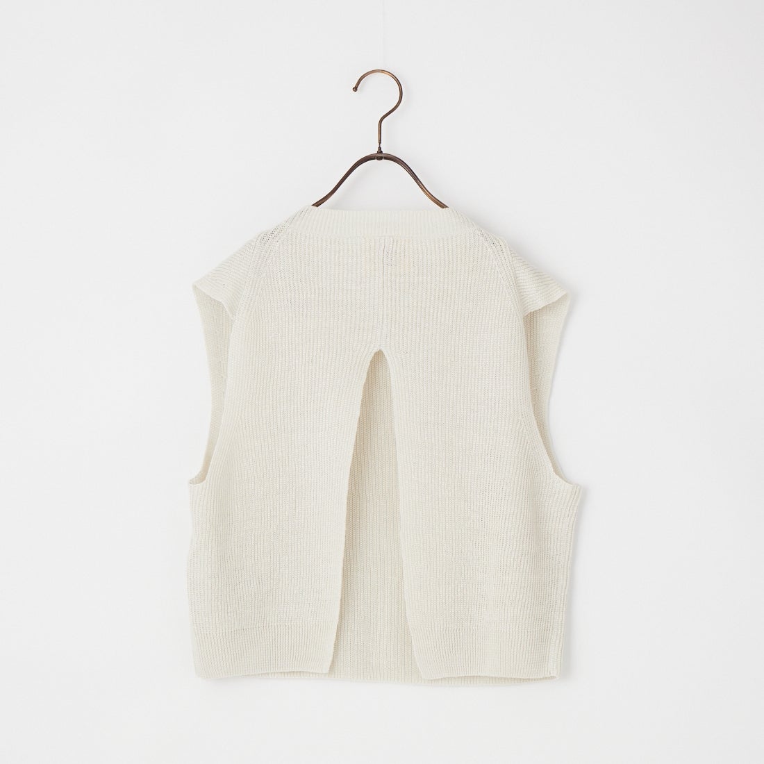 UNFIL [アンフィル] フレンチリネンリブニットベスト [WXSP-UW127] MIST