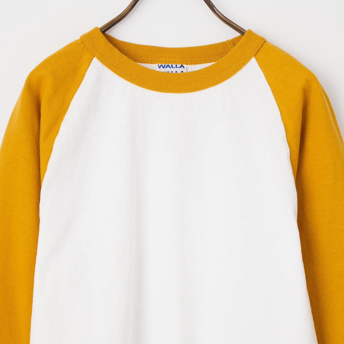 WALLA WALLA SPORT [ワラワラスポーツ] 7分袖2トーンベースボールTシャツ [3-4-BASEBALL-TEE-2-T] WHT/MSD