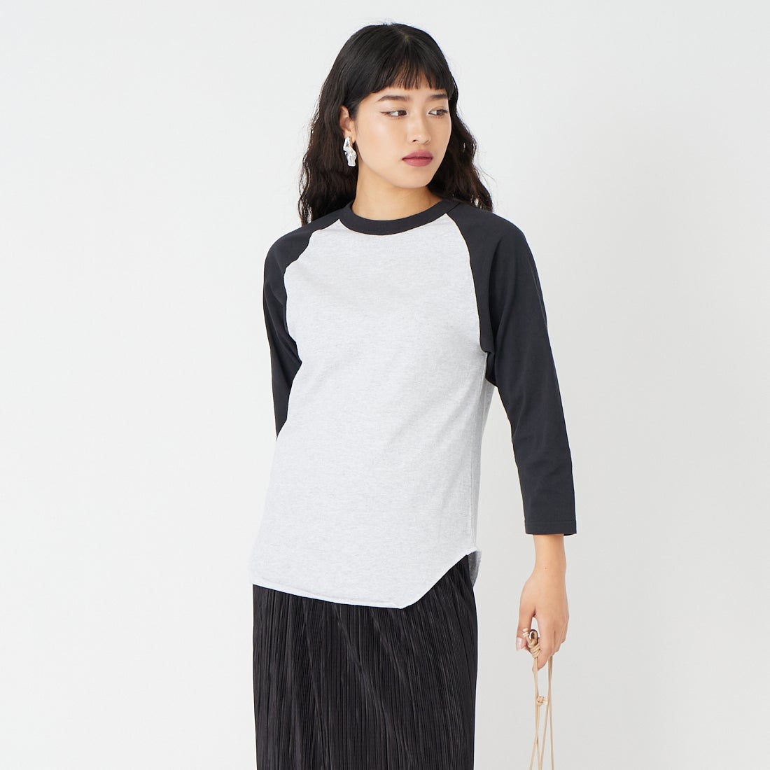 ASH/BLK&&モデル身長：162cm 着用サイズ：S&&