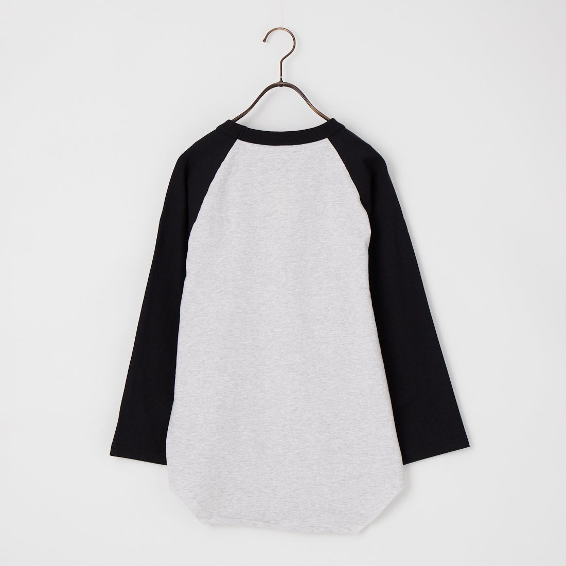 WALLA WALLA SPORT [ワラワラスポーツ] 7分袖2トーンベースボールTシャツ [3-4-BASEBALL-TEE-ASH] ASH/BLK