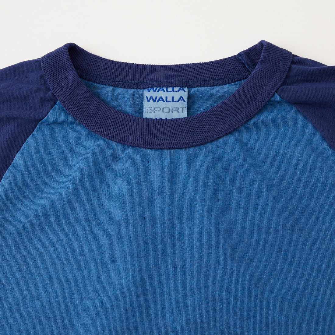 WALLA WALLA SPORT [ワラワラスポーツ] ピグメントダイ 2トーンベースボールTシャツ [PIGMENT-DYE-2-TONE-B] NAVY