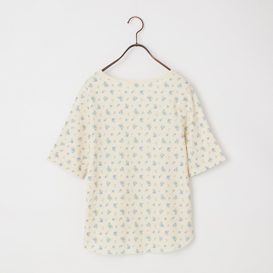 JE MORGAN [ジェイイーモーガン] ワッフル花柄 ハーフスリーブプルオーバー [JG045-29S] 84 BLUE