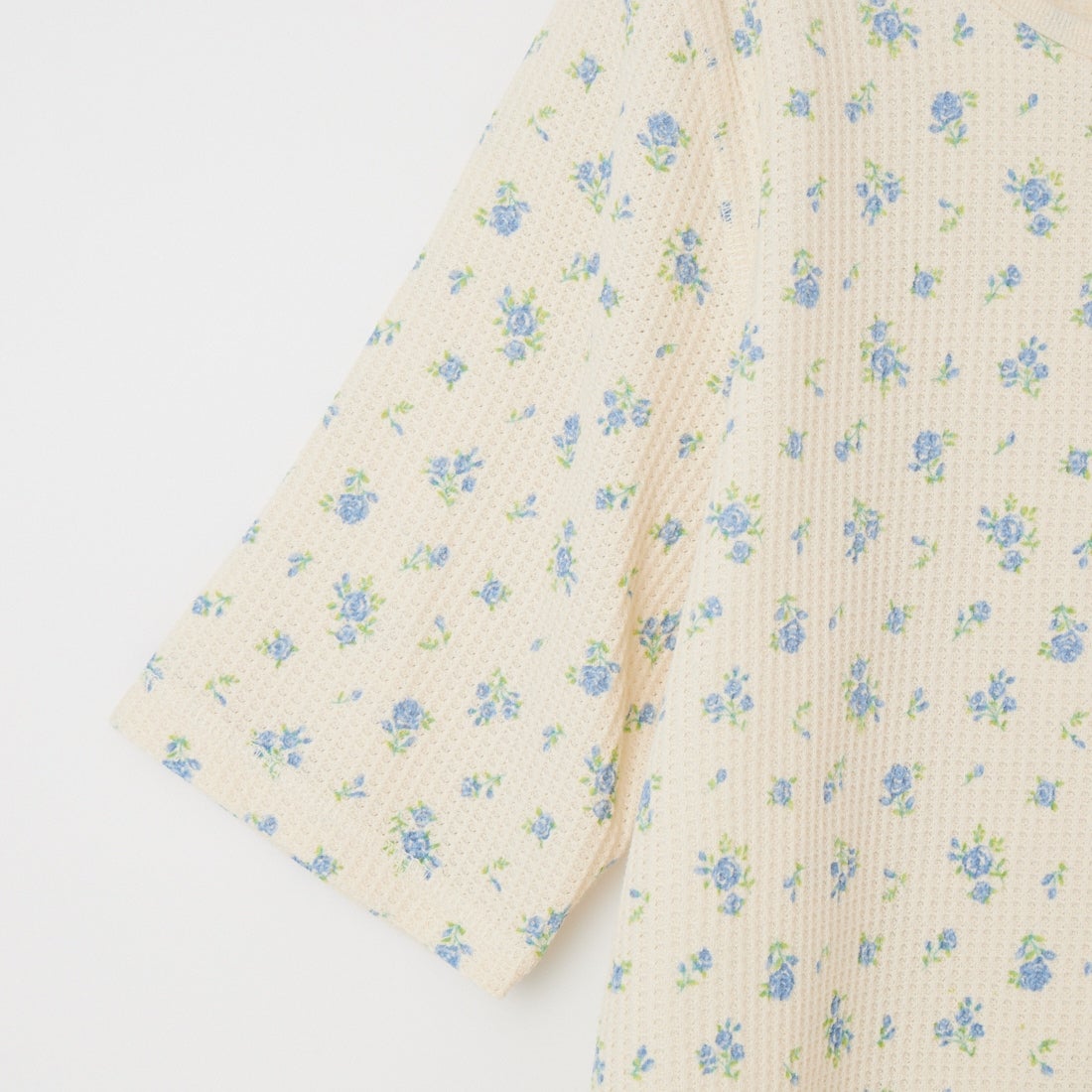 JE MORGAN [ジェイイーモーガン] ワッフル花柄 ハーフスリーブプルオーバー [JG045-29S] 84 BLUE