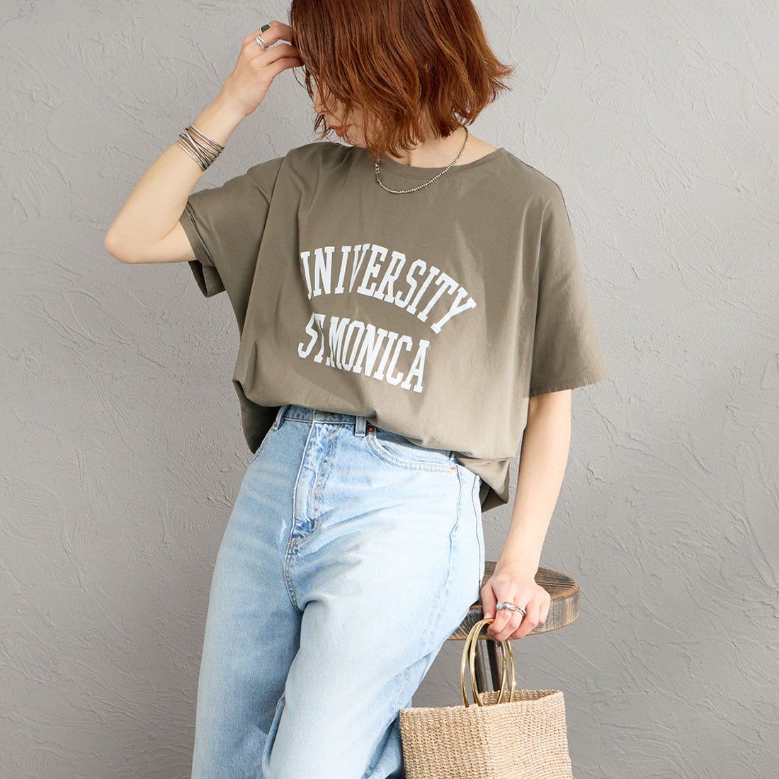 KHAKI&&モデル身長：158cm 着用サイズ：F&&
