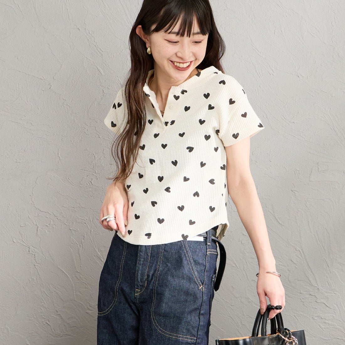 08 BLACK&&モデル身長：150cm 着用サイズ：F&&