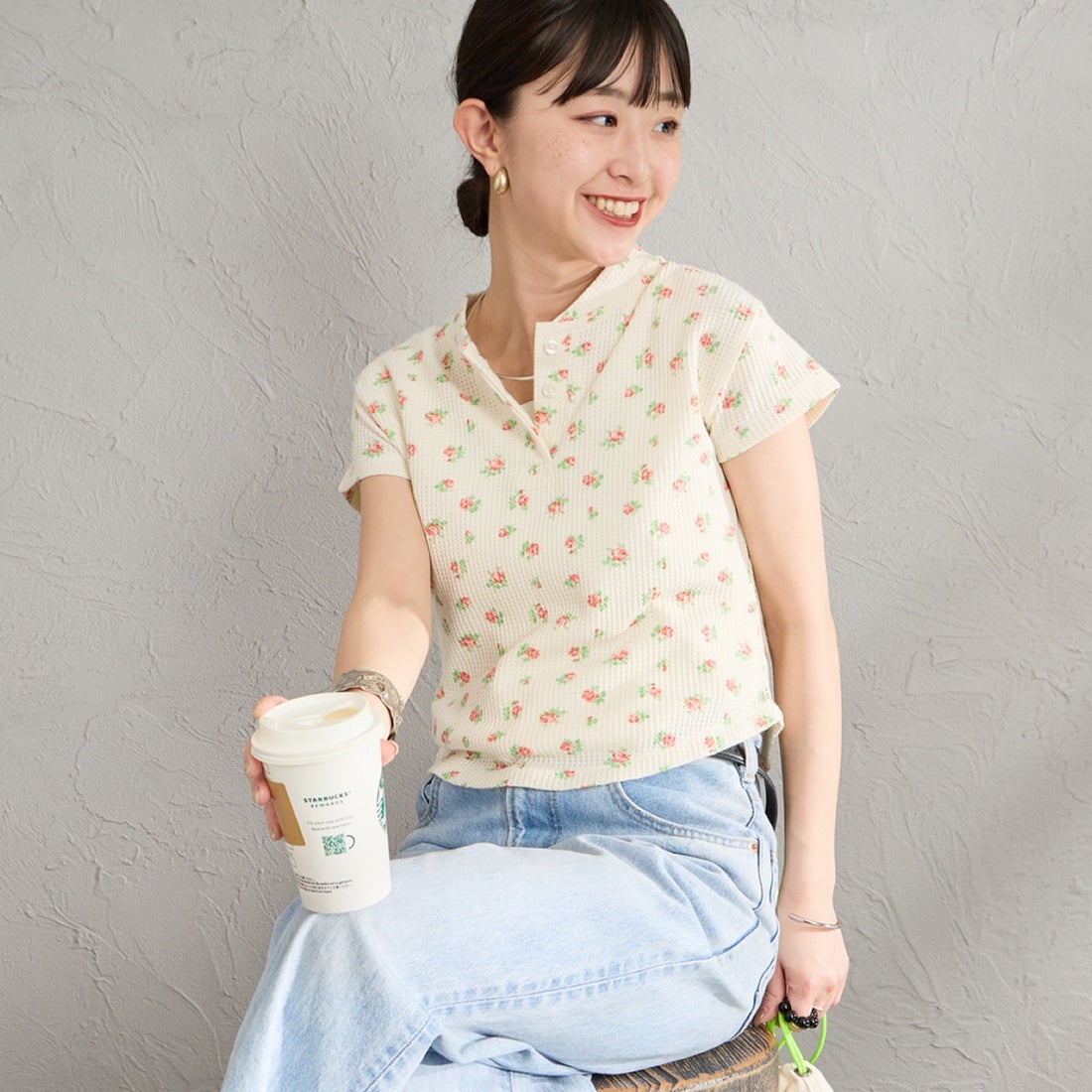 34 PINK&&モデル身長：150cm 着用サイズ：F&&