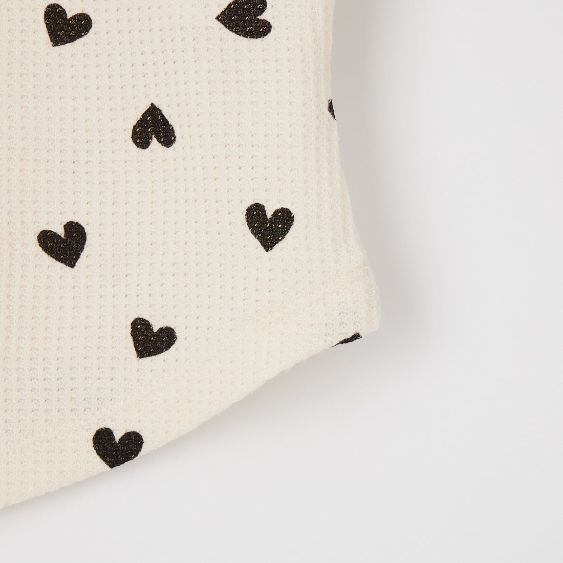 JE MORGAN [ジェイイーモーガン] 別注 ワッフル ヘンリーネックTシャツ [JG120-29S-JF] 08 BLACK