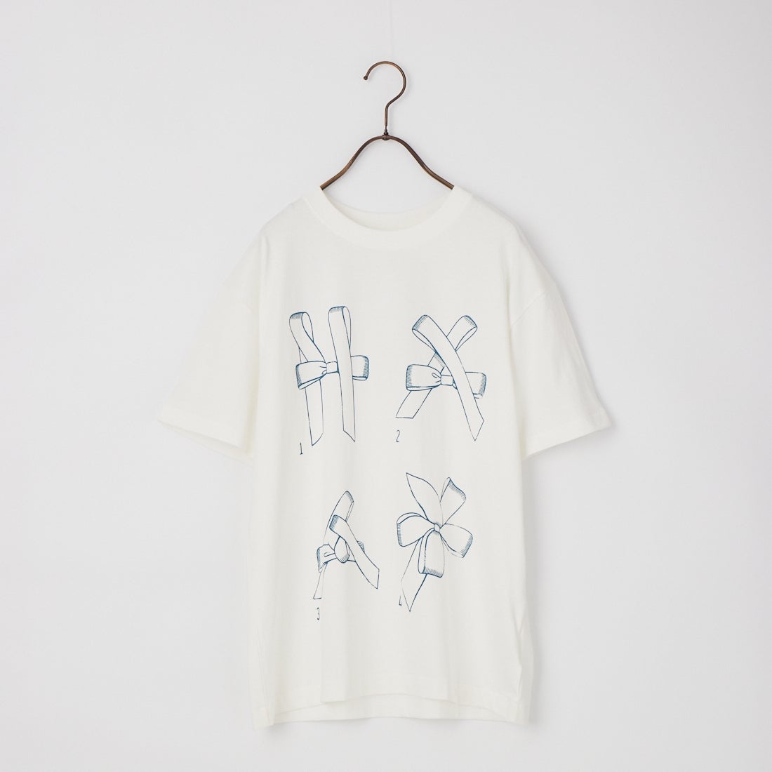 RhodolirioN [ロドリリオン] メイキングリボン プリントTシャツ [SW1058] A WHITE