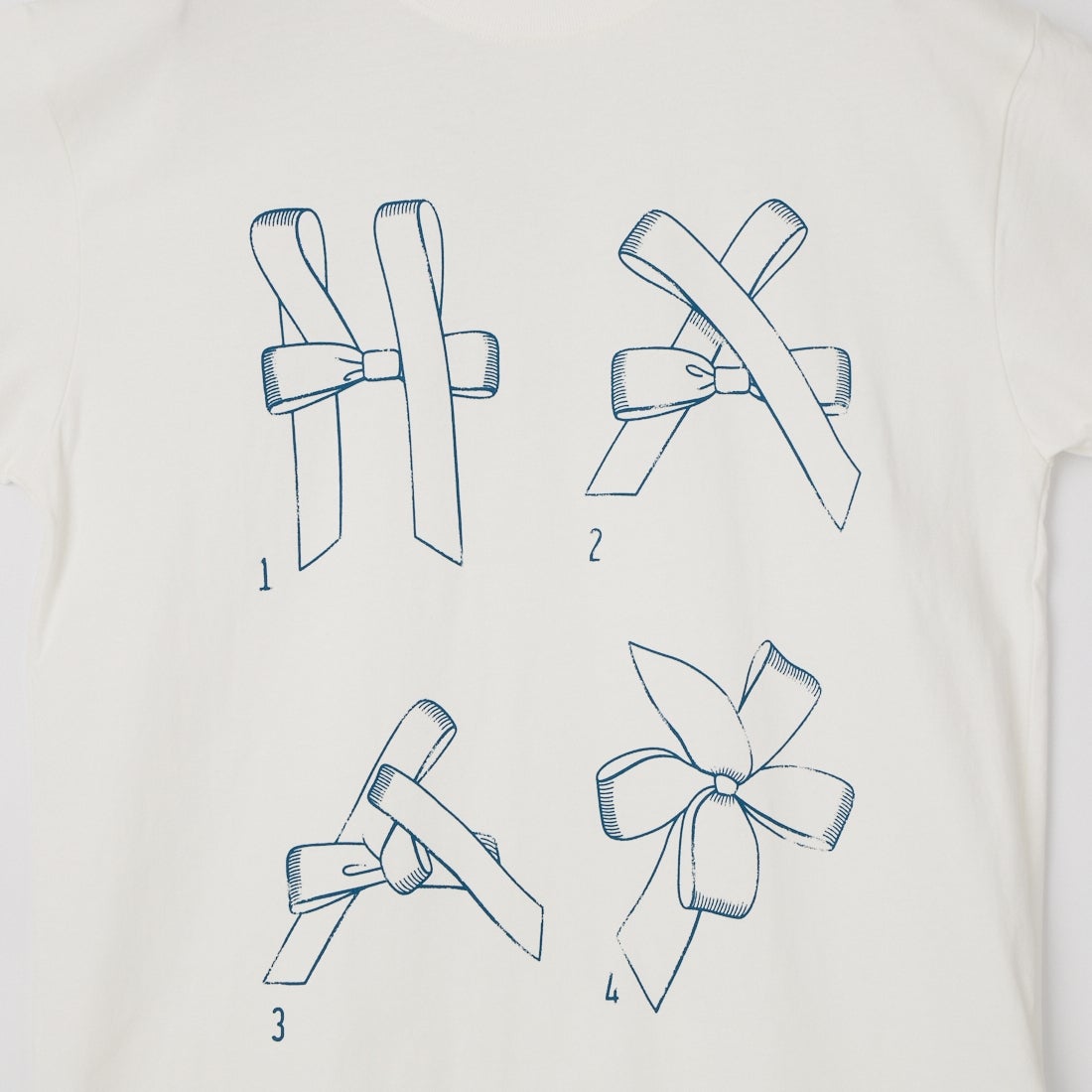 RhodolirioN [ロドリリオン] メイキングリボン プリントTシャツ [SW1058] A WHITE