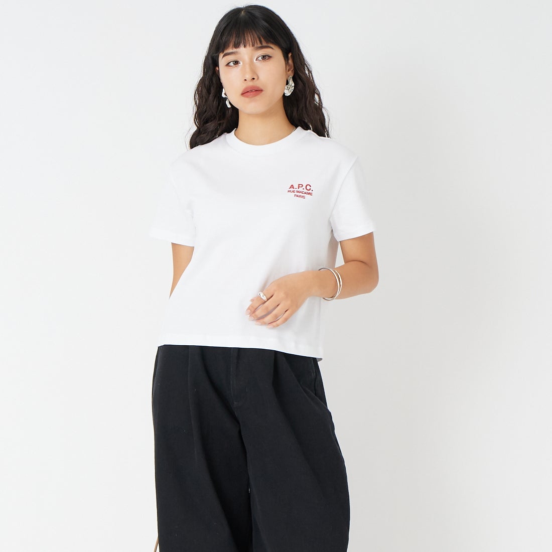 A.P.CロゴTシャツ ポケットTシャツ A.P.C. (アーペーセー) S/S T-SHIRT POCKET_emb-JERSEY EPAIS TROIS