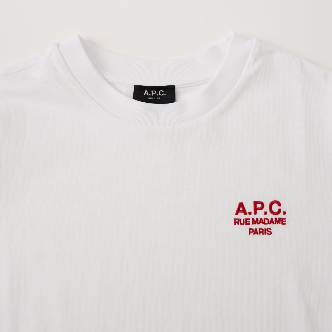 A.P.C. [アー・ペー・セー] Boxy Rue Madame Tシャツ [BOXY-RUE-MADAME] 90 BLANC