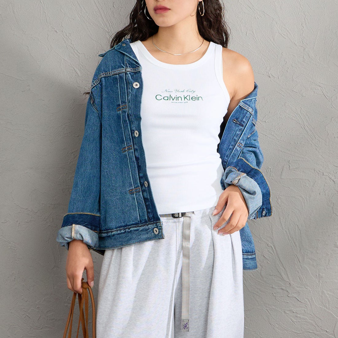 Calvin Klein [カルバンクライン] リブグラフィック タンクトップ