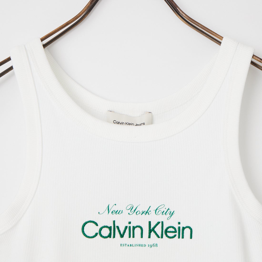 Calvin Klein [カルバンクライン] リブグラフィック タンクトップ [47F816G] YAF